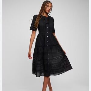 GAP lace button up midi dress